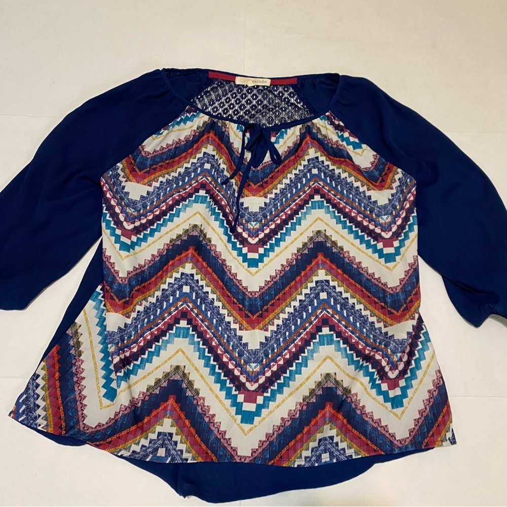 ⭐️Chevron Patterned Women's Top - Multicolor - Picture 2 of 7